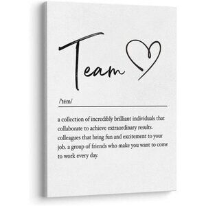Teamwork Wall Art Framed Office Decor Definition Poster Motivational Print